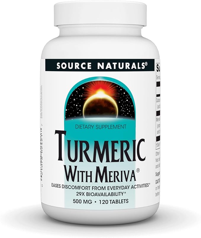 Source Naturals Turmeric with Meriva Eases Discomfort from Everyday Activities* - 500mg - 120 Tablets