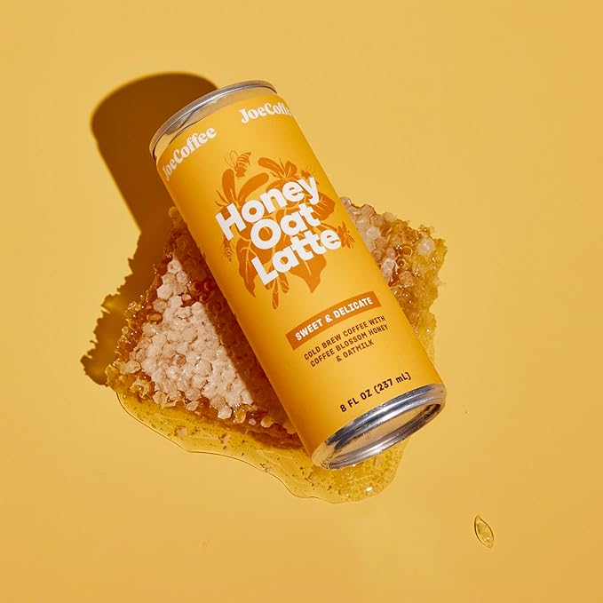 Joe Coffee Company - Black Cold Brew &amp Honey Oat Latte Ready-to-Drink Specialty Coffee Cans Combo Pack (12 Cans) | NYC Roaster Kosher Climate-Friendly