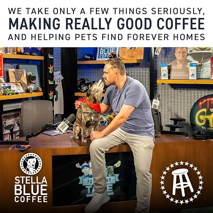 Stella Blue Ground Coffee Variety Pack Positive Vibes Light Roast And Electric Avenue Dark Roast 100% Arabica Coffee Vanilla Fruity And Chocolate Notes Ethically Sourced 12 oz Bags
