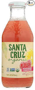 Santa Cruz Organic Raspberry Lemonade Juice USDA Organic Gluten Free &amp Non-GMO 16 Oz (Pack of 8)