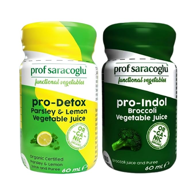 Prof Saracoglu Broccoli Shot + Parsley Lemon Shot | Plant-Based Wellness Bundle with Botanical Sprout &amp Herbal Juice Blend | Ready-to-Drink Daily Total 10 Herbal Shots