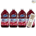 Ocean Spray Diet Cran Pomegranate Juice Drink 64 fl oz Plastic Bottle 4 Pack + 15 Sugarcane Disposable Straws by KOOL8SHOP Infinite Deals