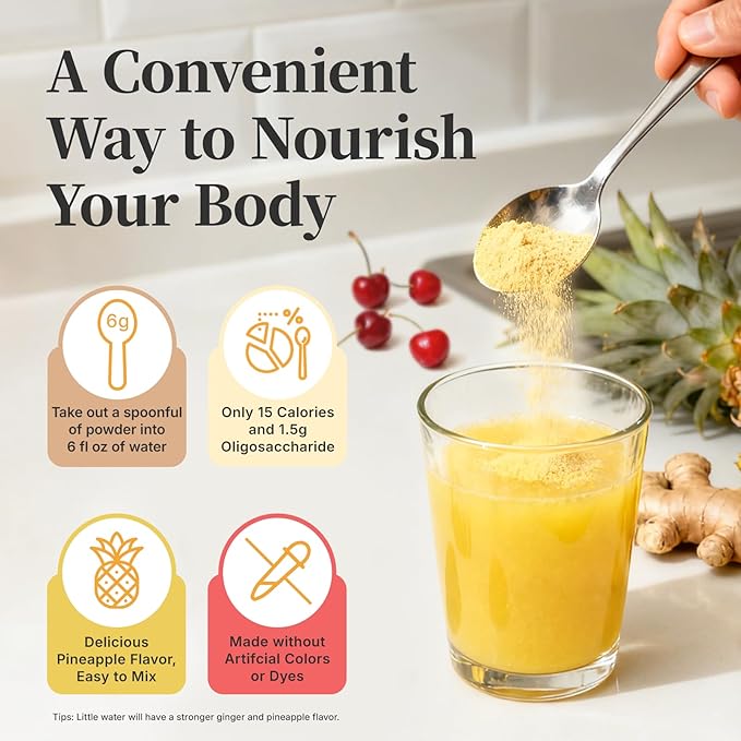 Juicing Ginger Shots Pineapple Ginger Turmeric Drink with Vitamin C Zinc &amp lron Superfood Juice Powder for Immunity &amp Digestion Support 30 Servings (Pineapple and Ginger)