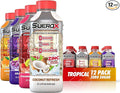 SueroX Sugar-Free Sports Drink for Hydration and Recovery Electrolyte Hydration Drink with 8 Ions Zero Calorie Sports Drinks with Electrolytes Tropical Pack 21.3 Fl Oz 12 Count
