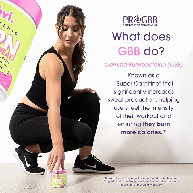 Obvi Collagenic Burn Sweat | Thermogenic Collagen with GBB &amp Green Tea | Supports Sweat &amp Metabolism | 5 Types of Collagen for Hair Skin &amp Joints | 60 Capsules