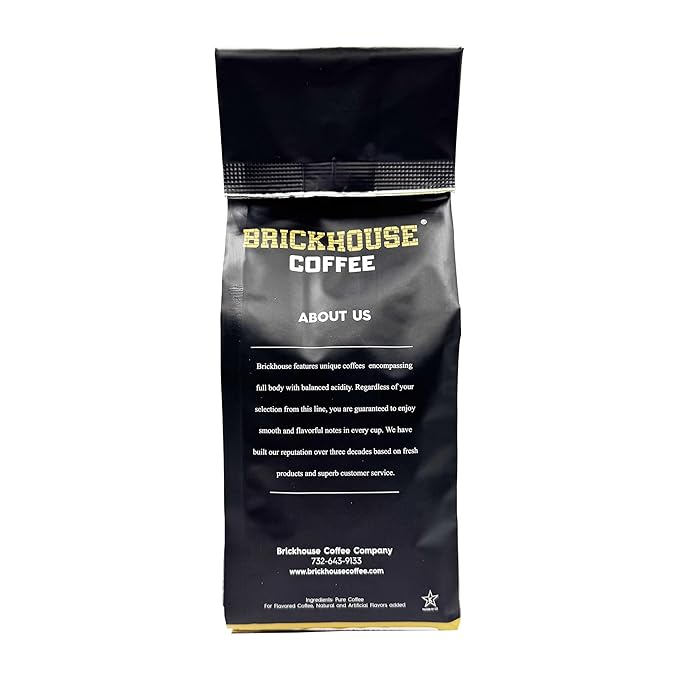 Brickhouse Peanut Butter Banana Flavored Ground Coffee – Sweet &amp Nutty 100% Arabica 6-Pack (12oz Bags)