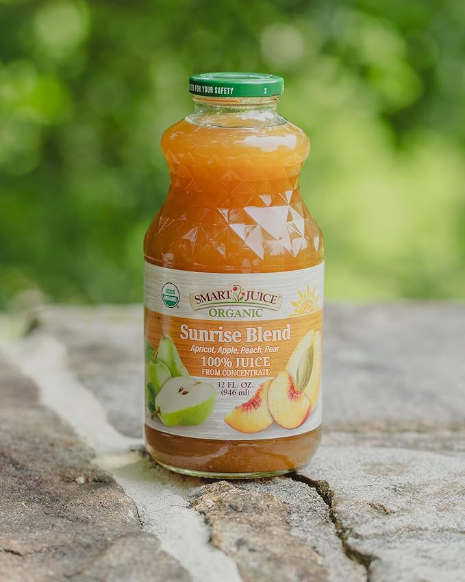 Smart Juice Organic Sunrise Blend Juice - 32 fl oz glass - (Pack of 6) 100% Juice