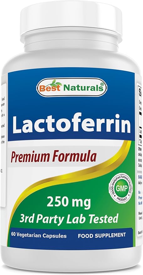 Best Naturals Lactoferrin 250 mg Veggie Capsule Supports Healthy Immune Function - 60 Count