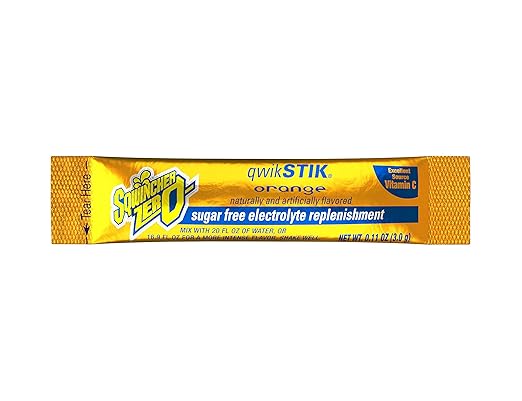 Sqwincher Zero Sugar Free Qwik Stiks (Mixed Berry 50 Count) and (Orange 50 Count)