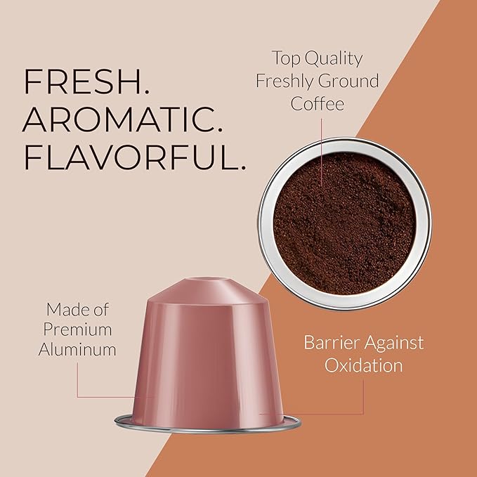 Camilla’s Heritage - Intensity 8 Chocolate Flavored Espresso Coffee Gourmet Espresso Cups 60 Coffee Pods