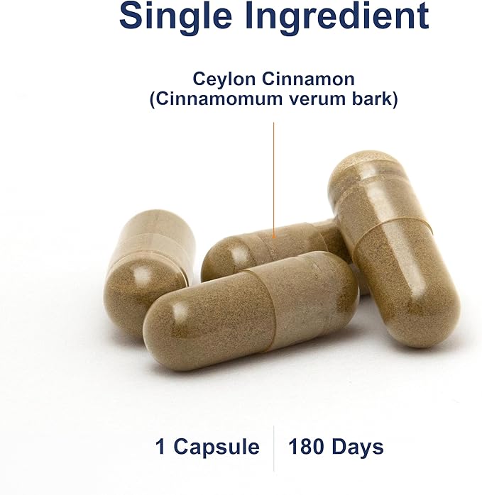 Carlson - Ceylon Cinnamon Cinnamon Supplements 500 mg Cinnamon Extract Pills Ceylon Cinnamon Capsules 180 capsules