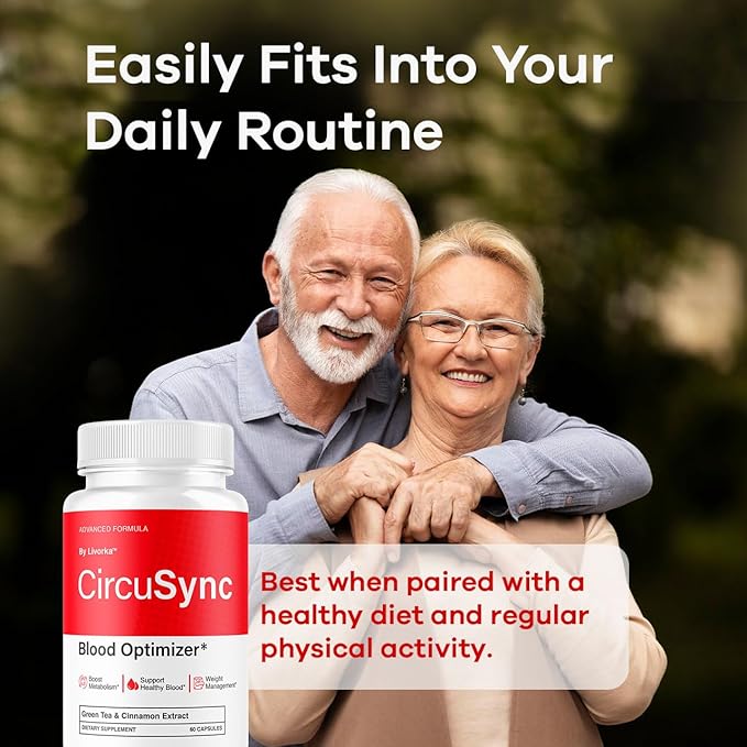 (2 Pack) Circusync Capsules - Official Circu Sync Advanced Blood Health Support Supplement Pills - Maximum Strength Natural Vitamins Formula for Overall Health &amp Wellness 120 Capsules for 2 Mont