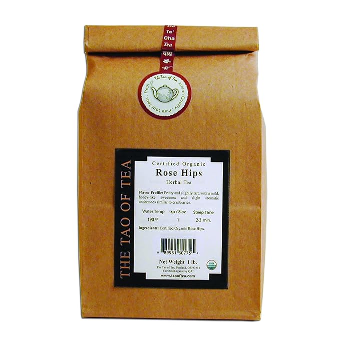The Tao of Tea Rose Hips Certified Organic Herbal Tea 1-Pounds
