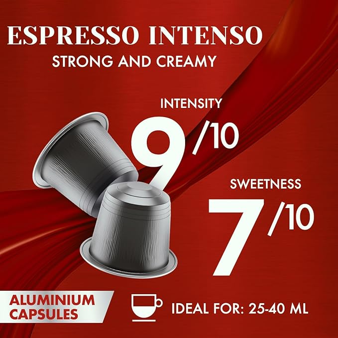 Caffè Borbone Espresso Intenso Aluminum Capsules Compatible with Nespresso Original Machines Dark Roast 50 Count