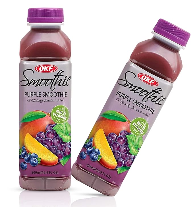OKF Smoothie Multi Vitamin Premium New Drink 16.9 Fluid Ounce (Purple Smoothie 12 Pack)