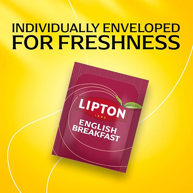 Lipton English Breakfast Tea Bags Flavored Teabags 120 Total Bags (20ct - Pack of 6)