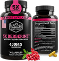 Black Forest 5X Berberine a Dihydroberberine Supplement (Super Berberine Now 5X More Effective Than Regular Berberine HCL) Best Dihydroberberine with Ceylon Cinnamon - Similar to Berberine Phytosome