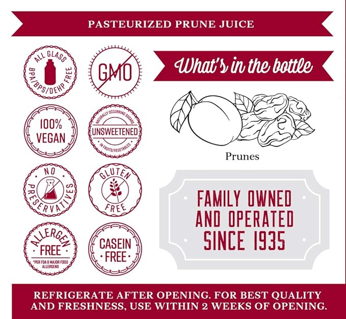 Lakewood Premium Pure Prune (32 Oz 6 Pack)
