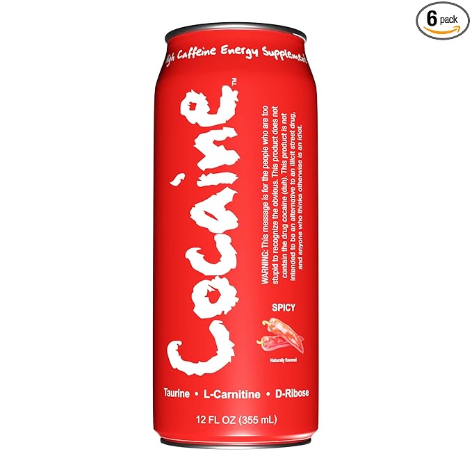 Cocaine Energy Drink 6 - 12 ounce cans (Spicy)
