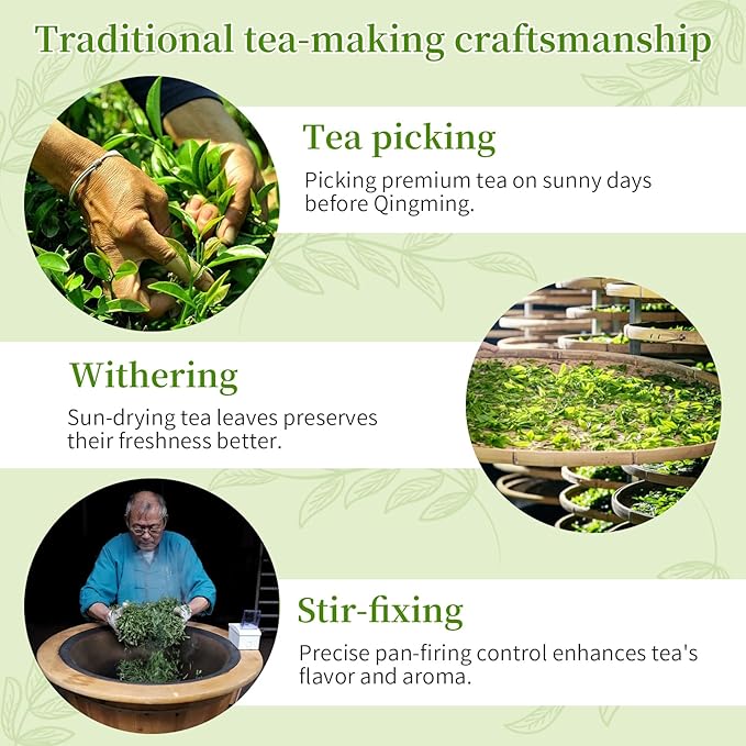 CHADUO Longjing Tea Pre-Qingming Dragon Well Green Tea New Tea Chinese Green Tea Loose Leaf Long Jing Green Tea Rich Bean Aroma First Grade 120g/4.23oz 龙井 龍井茶 中国绿茶