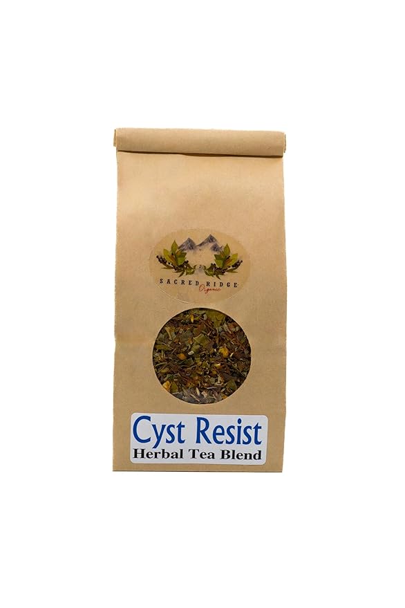 Cyst Resist Organic Herbal Tea Blend for Ovarian Cysts &amp PCOS Support Caffeine-Free Natural Hormone Balance 4 oz