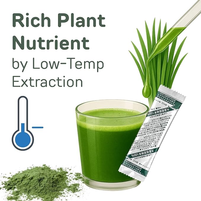 Yamamoto Kanpoh YAMAKAN Young Barley Grass Powder Pure Green Juice Rich in Minerals Vitamins &amp Plant-Based Protein for Women &amp Men Barley Grass Juice Powder from Japan Non GMO 88 Count