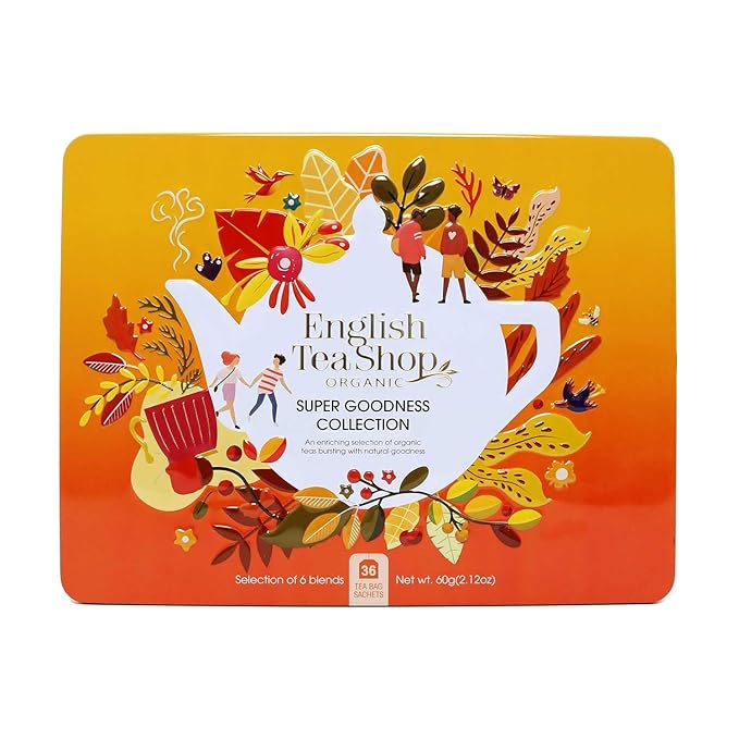 English Tea Shop - Super Goodness Collection- Gift Tin - 36 Tea Bag Sachets 61.5g