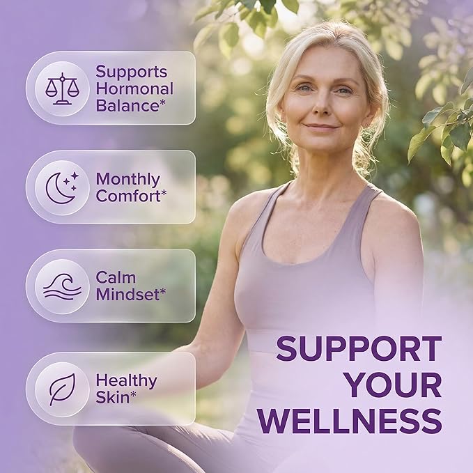 Clean Nutra Wild Yam Root Capsules with Red Clover Black Cohosh Evening Primrose Oil Chasteberry Dong Quai DIM Ashwagandha Grape Seed Extract Milk Thistle Lemon Balm and more Hormone Balance For Women