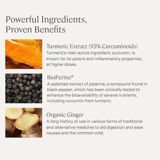 Stonehenge Health Dynamic Turmeric Curcumin with Ginger - High Potency - 1650 mg Turmeric with 95% Curcuminoids &amp BioPerine 90 Vegetarian Capsules