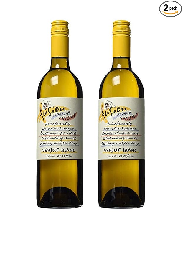 Fusion Napa Valley Verjus Blanc: Juice of Unripe Grapes 25.35 fl.Ounce (750 ml) (2 Pack)