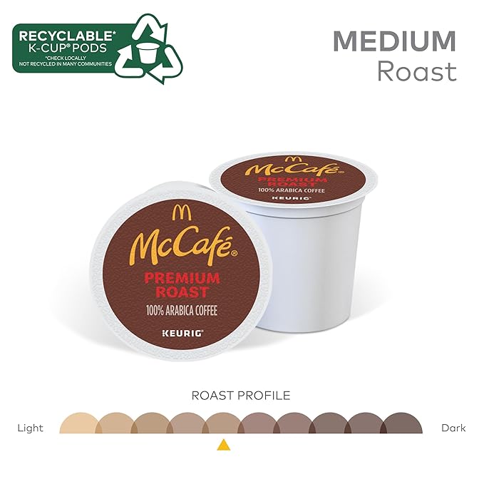 McCafé Premium Roast Keurig Single Serve K-Cup Pods Medium Roast Coffee Pods 48 Count
