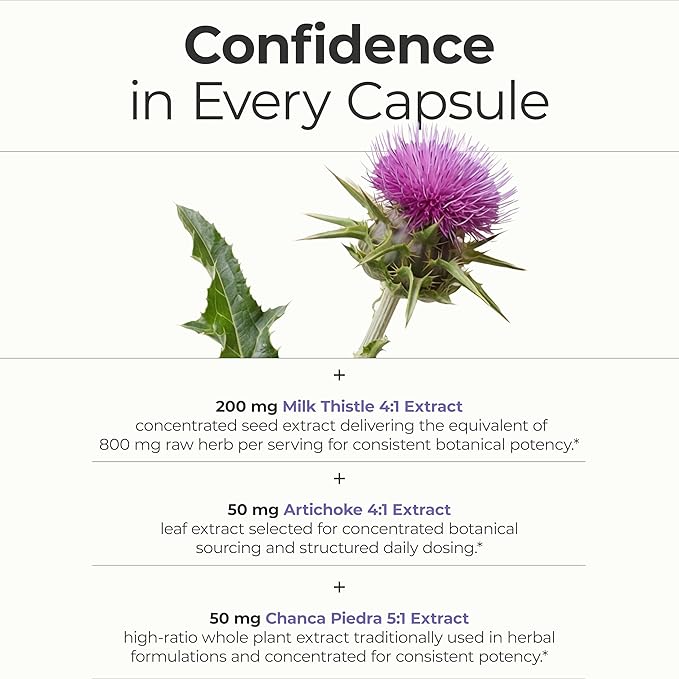 Vegan Liver Cleanse Detox &amp Repair – Herbal Liver Support Supplement w/ Silymarin Milk Thistle Zinc Dandelion Root &amp Artichoke Extract for Enzyme Support Energy &amp Healthy Digestion. 60