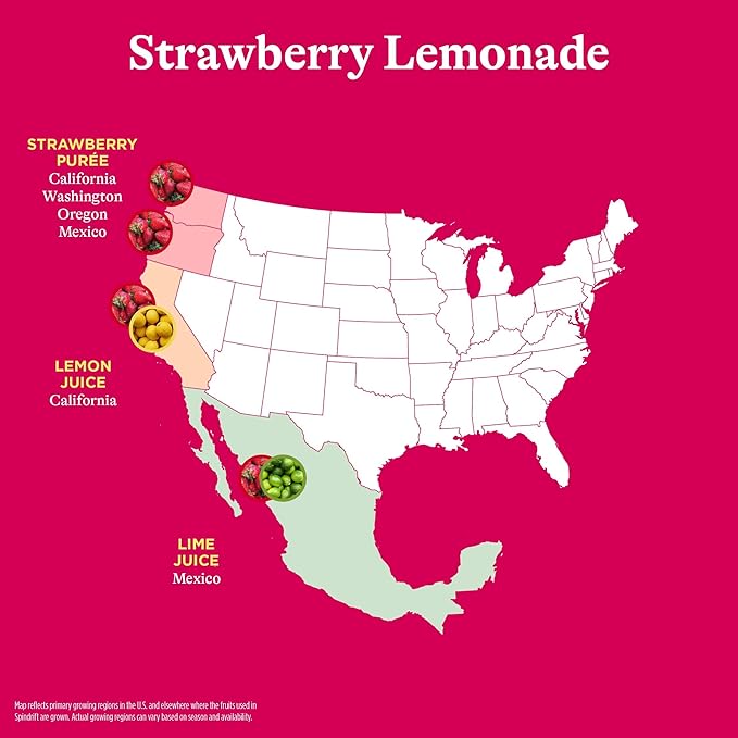Spindrift Strawberry Lemonade Can 12 Ounce (Pack of 24)