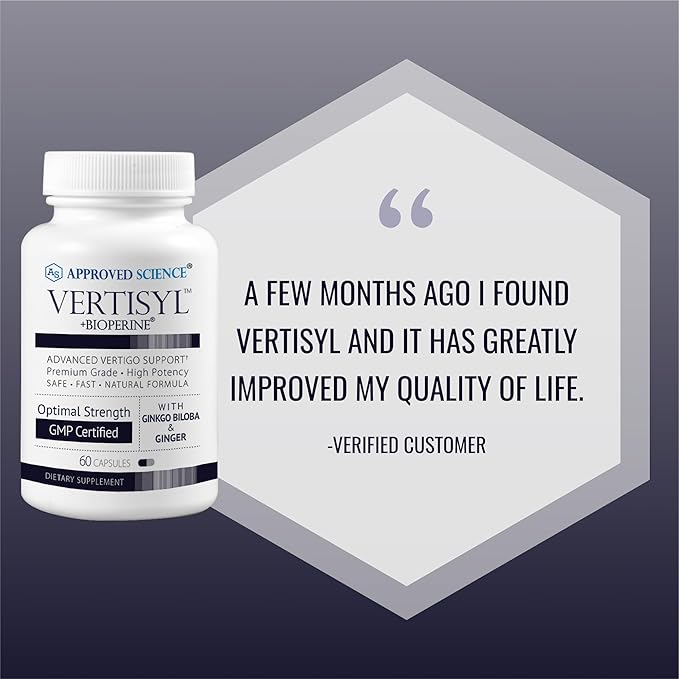 Approved Science VertiSyl - Ginkgo Biloba Ginger Vitamin D3 BioPerine - 60 Capsules - 1 Month Supply