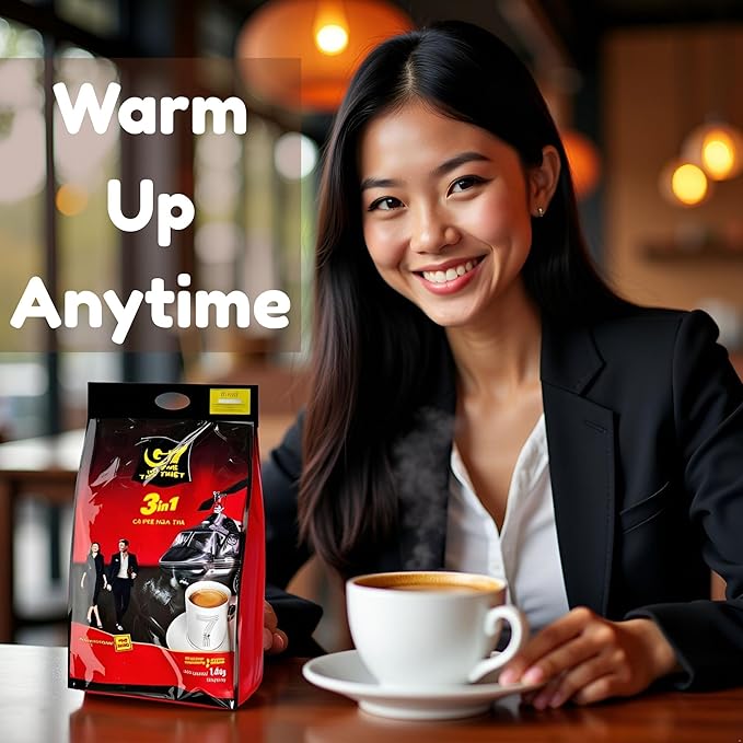 2 Pack Trung Nguyen G7 3-in-1 Instant Premium Vietnamese Coffee 100 Servings Sticks x16g Beverage Vietnam Origin (2 Pack)