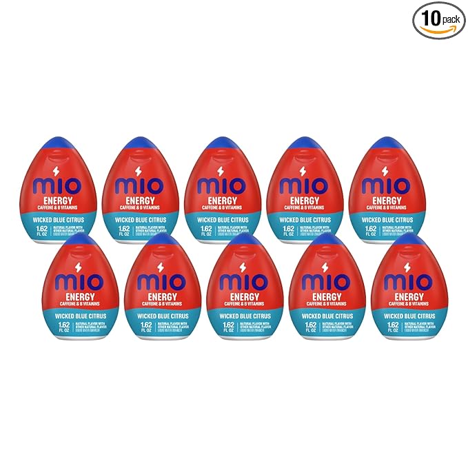 Mio Energy Liquid Water Enhancer Wicked Blue Citrus 1.62 Oz (Pack of 10)
