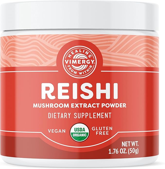 Vimergy Reishi Powder – Superfood Cellular Support* – Benefits Immune Health* – USDA Certified Organic Vegan Paleo-Friendly Gluten-Free – 33 Servings