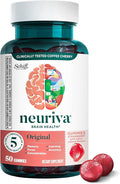 NEURIVA Original Brain Supplement for Memory Focus &amp Concentration + Learning &amp Accuracy with Clinically Tested Nootropics Phosphatidylserine and Neurofactor Strawberry Flavor 50 Gummies