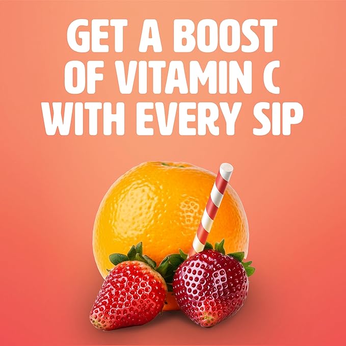 Tropicana 100% Orange Strawberry Juice�Single Serve 10 Fl Oz Bottles (Pack of 24) - Real Fruit Juice Vitamin C B &amp E Rich No Added Sugars No Artificial Flavors