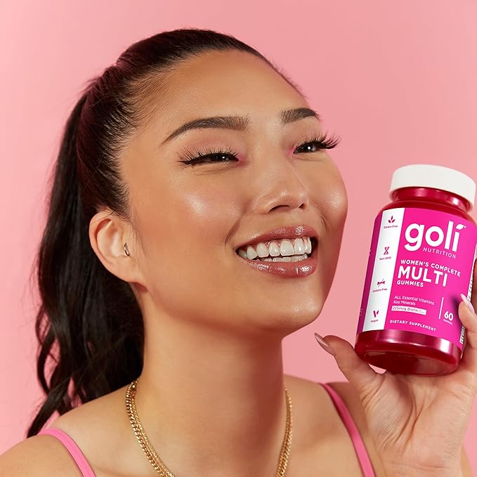 Goli Women's Multi Gummies - Complete Daily Multivitamin with All 13 Essential Vitamins Biotin Zinc - Supports Hair Skin Nails Immune System - Vegan Non-GMO - 60 Count (2 Pack)