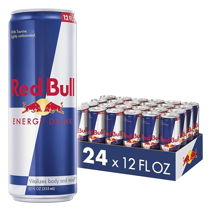 Red Bull Energy Drink 12 Fl Oz 24 Cans and Red Bull Sugar Free Energy Drink 8.4 Fl Oz 24 Cans (6 Packs of 4)