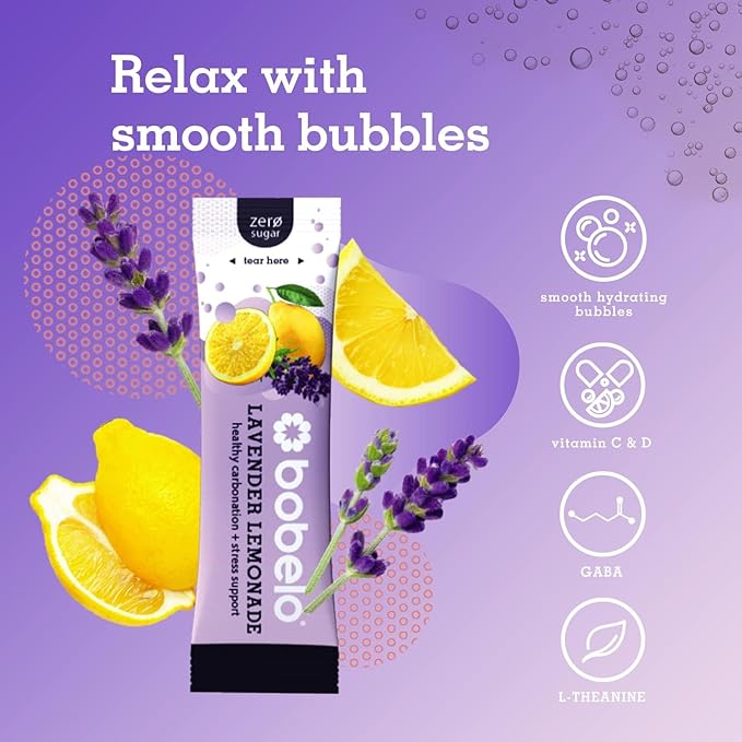 BOBELO CARBONATION Flavor Packets - Trial Pack 3 of Each Flavor Pineapple Coconut Mountain Berries Lavender Lemonade &amp Orchard Breeze Self Carbonating Hydration Electrolyte Drink Mix Real Fr