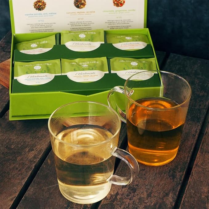Palais des Thés - Organic L'Herboriste Box - Selection of 36 Premium Herbal Teas - Premium Tea Bags Set Serves 36 Cups