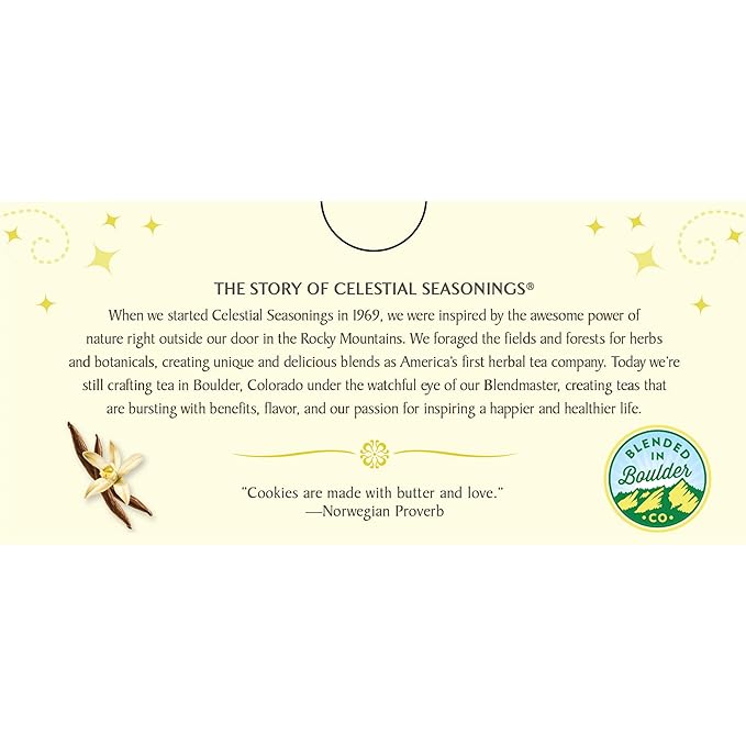 Celestial Seasonings Herbal Tea Sugar Cookie Sleigh Ride 18 Count (Pack of 6)