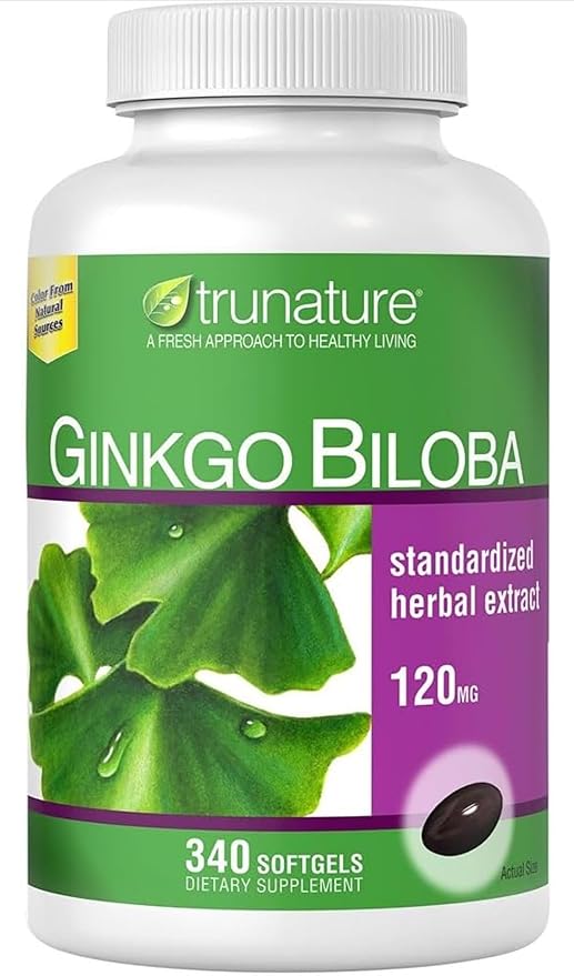 Vitamin Supplement Ginkgo Biloba 120mg Standardized Herbal Extract 340 Softgels