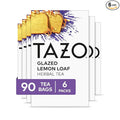 TAZO Dessert Delights Glazed Lemon Loaf Herbal Tea Bags Aromatic Blend Caffeine-Free 90 Total Tea Bags (15ct - Pack of 6)