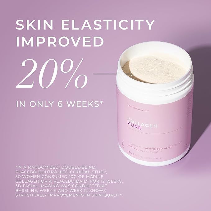 Swedish Collagen - Collagen Deluxe 500ml + Pure Powder I 12500 mg Marine Collagen (Type I &amp III) I Liquid and Powder Marine Collagen