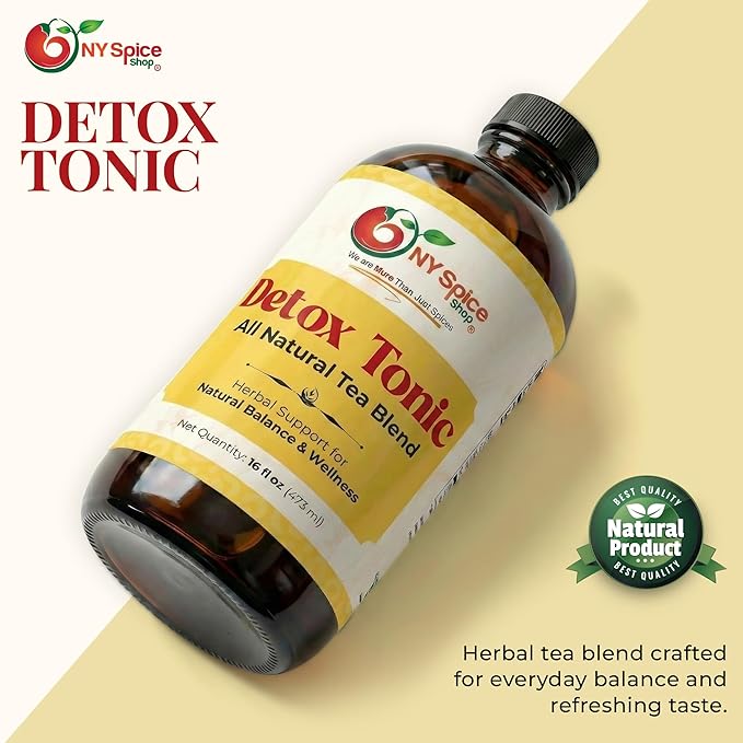 NY Spice Shop Detox Tonic Natural Tea Blend – All-Natural Beverage for Everyday Use – Carefully Crafted Herbal Infusion with Natural Ingredients – Loose Tea Blend – 2 Count