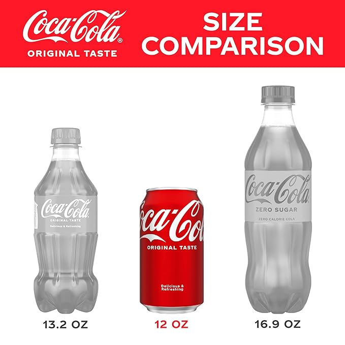 Coca-Cola Soda Soft Drink Party Pack 12 Fl Oz