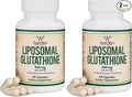 Liposomal Glutathione Supplement 500mg per Serving 60 Capsules (Vegan Safe Non-GMO) Max Absorption Liposomal Glutathione with Genuine Smell and Taste by Double Wood (Pack of 2)